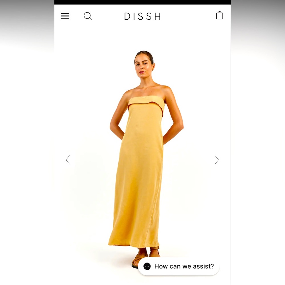 NWT DISSH KAI LEMON STRAPLESS MAXI DRESS SIZE US 4